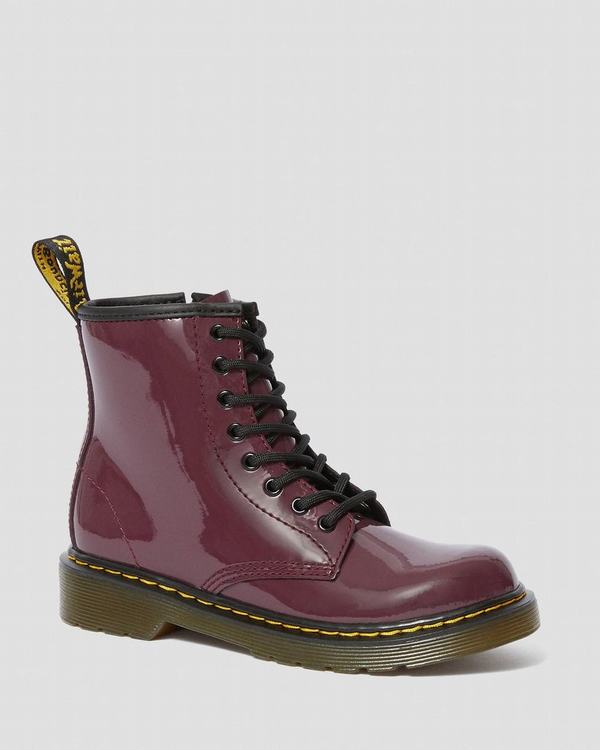 Dr Martens Dětské Kotníkové Boty Junior 1460 Patent Fialové, CZ-657140